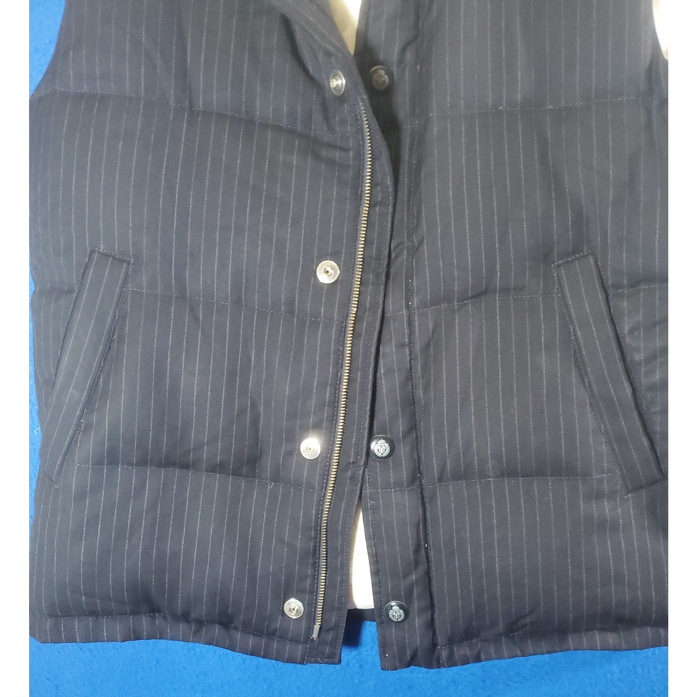 Tommy Hilfiger Men XL Pinstripe Puffer Vest Wool Blend Full Zip Snap Insulated - Picture 12 of 16